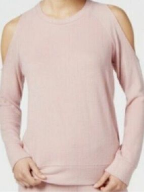 Hippie Rose dusty pink  Off-Shoulder Cold-Shoulder Sweatshirt